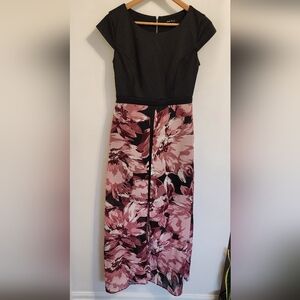 Womens Black and Floral Dress